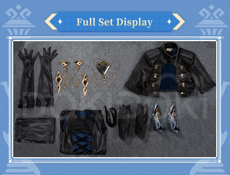 【Partially Ready For Ship】【Size S-4XL】DokiDoki Game Genshin Impact Cosplay II Capitano Costume The Captain / Cape - Image 7