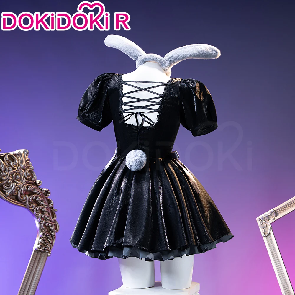【Partially Ready For Ship】DokiDoki-R Anime Music Video Cosplay Female Black Costume Dress 3rd Anniversary Cafe Rabbit Headwear - Image 3