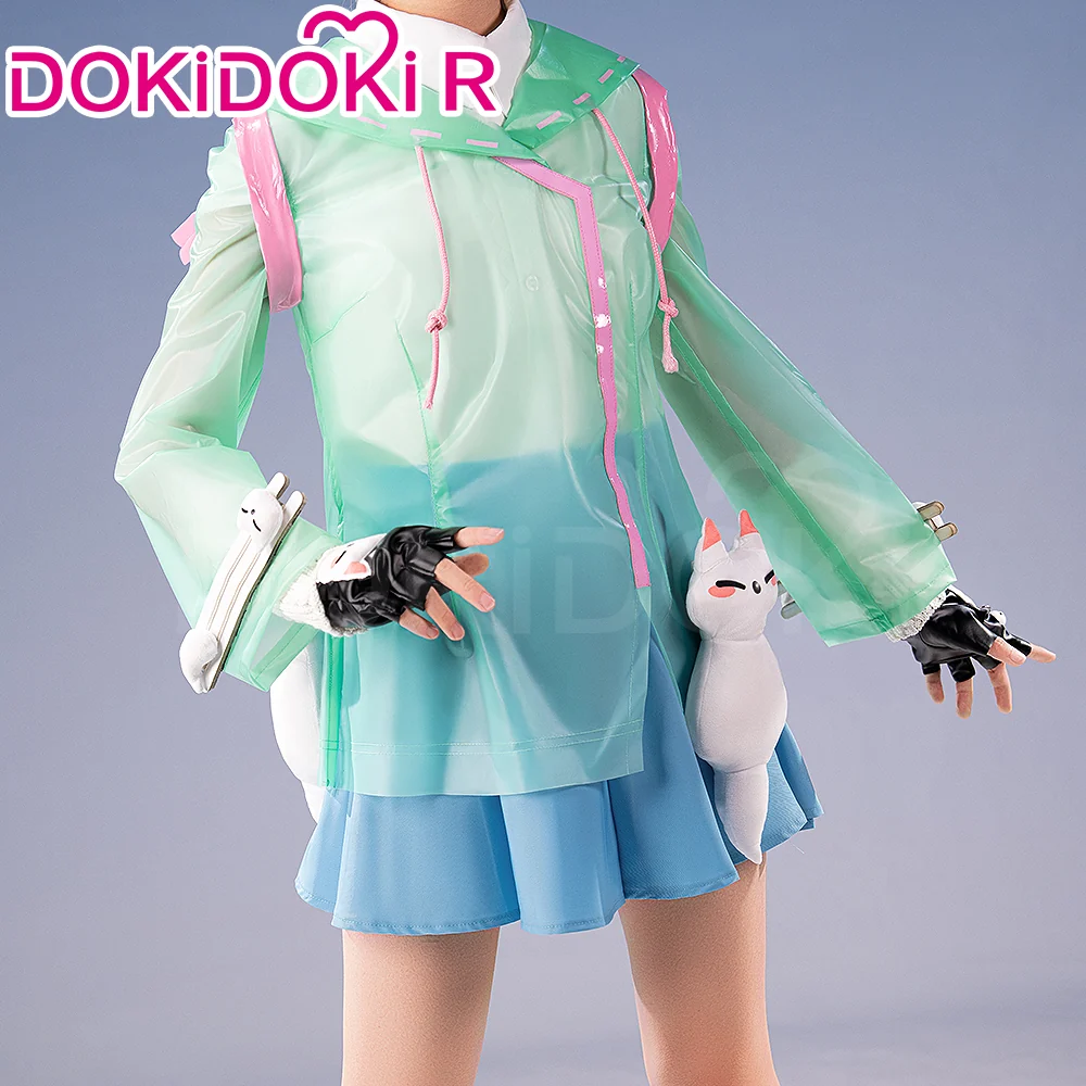 【Size XS-2XL】DokiDoki-R Game Cosplay Costume Rainy Day Green Costume - Image 2