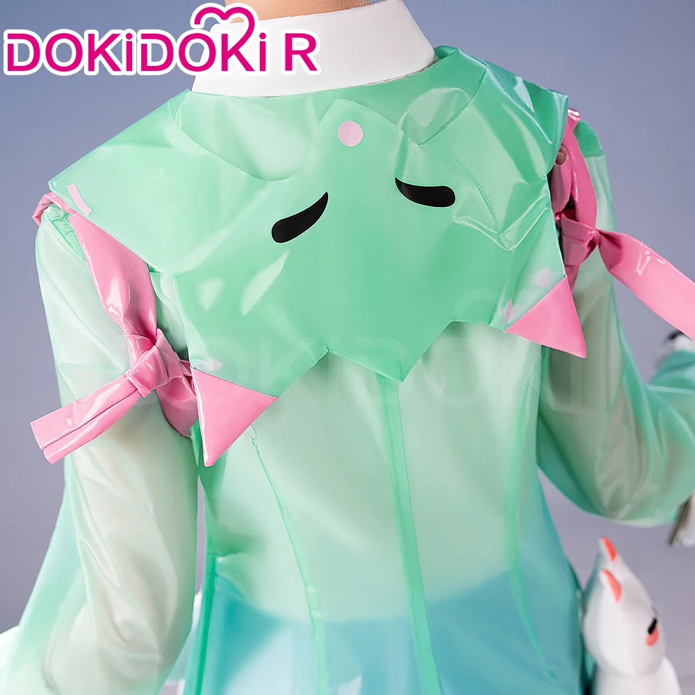 【Size XS-2XL】DokiDoki-R Game Cosplay Costume Rainy Day Green Costume - Image 4