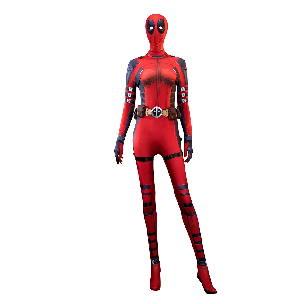 【Size XS-3XL】DokiDoki-R Movie Cosplay Black Red Man Costume Bodysuit - Image 6