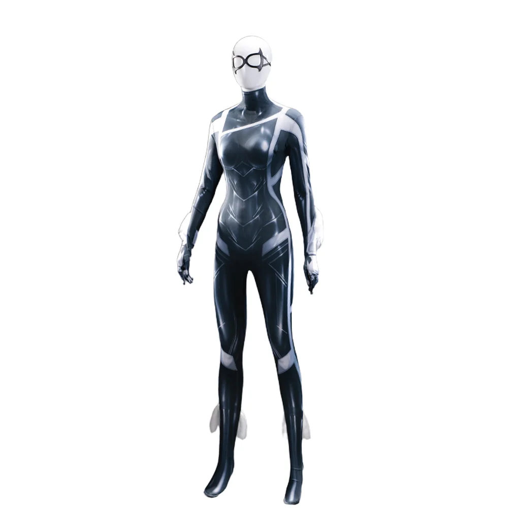 【Size XS-3XL】DokiDoki-N Movie Cosplay Female Costume Dark Bule Bodysuit - Image 5