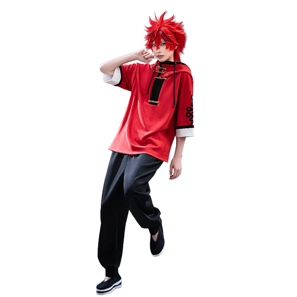 【Size XS-3XL】DokiDoki-R Anime Gokurakugai Cosplay Alma Costume Red - Image 5