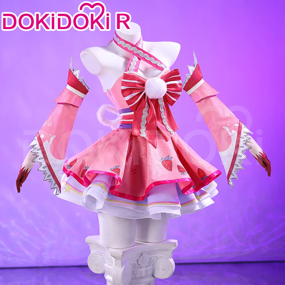 【Partially Ready For Ship】【Size XS-3XL】DokiDoki-R Cosplay Strawberry Costume Pink Dress Daring Daifuku