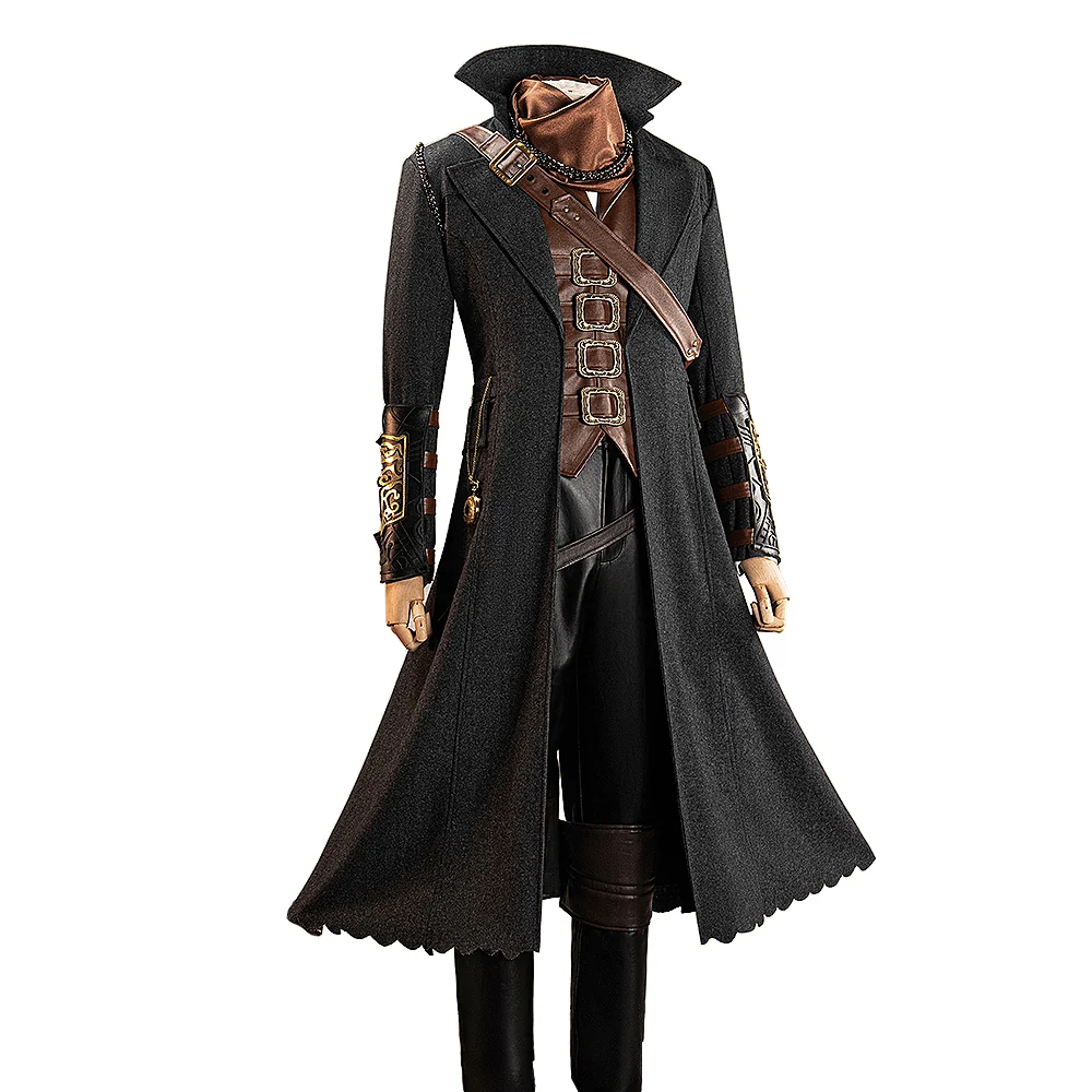 【Size XS-3XL】DokiDoki-R Game Cosplay Costume Black Hunter Suit - Image 5