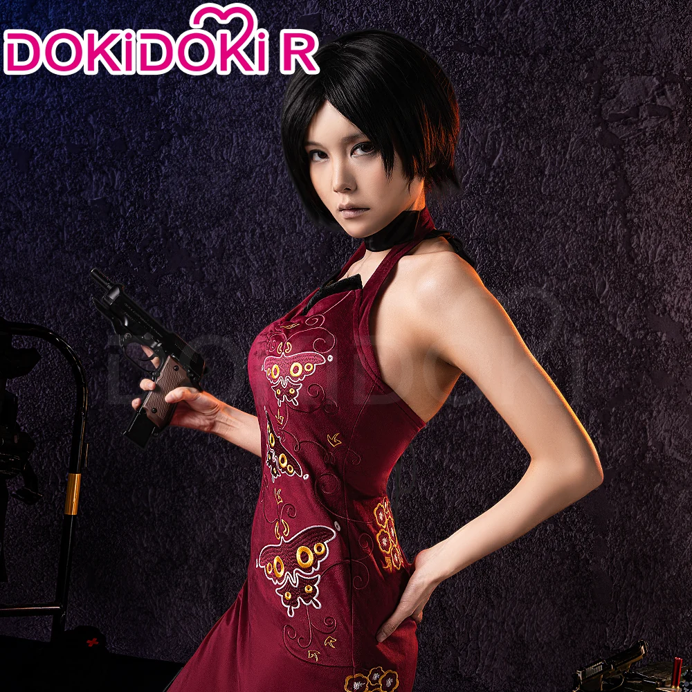 【Ready For Ship】【Size XS-3XL】DokiDoki-R Game Cosplay Costume Red Cheongsam Lunar Qipao - Image 3