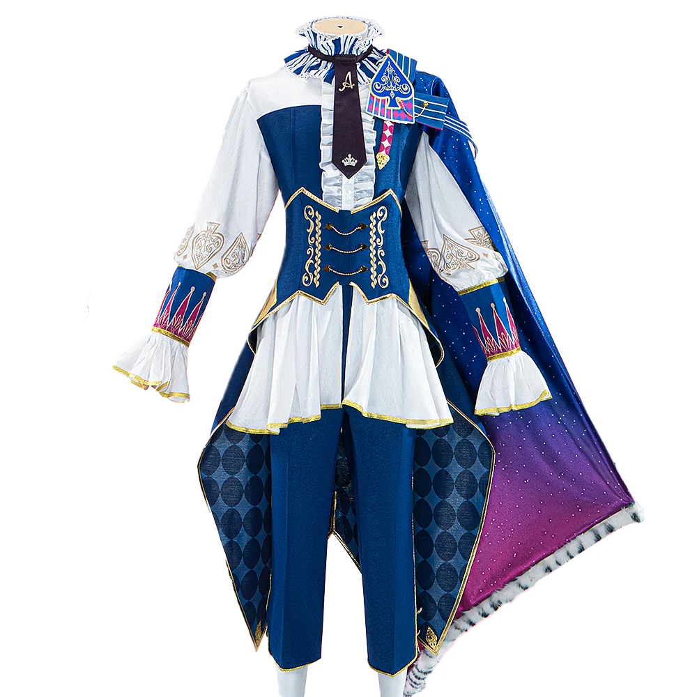 【Size XS-3XL】DokiDoki-R Game Cosplay Tenmaa Tsukasaa Crown of Suit Costume King of Spades - Image 5
