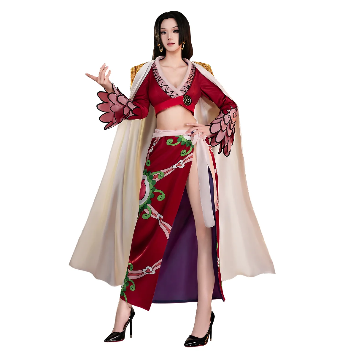 【Partial Ready For Ship】【Size XS-3XL】DokiDoki-SR Anime Cosplay Red Costume White Cloak Women - Image 5