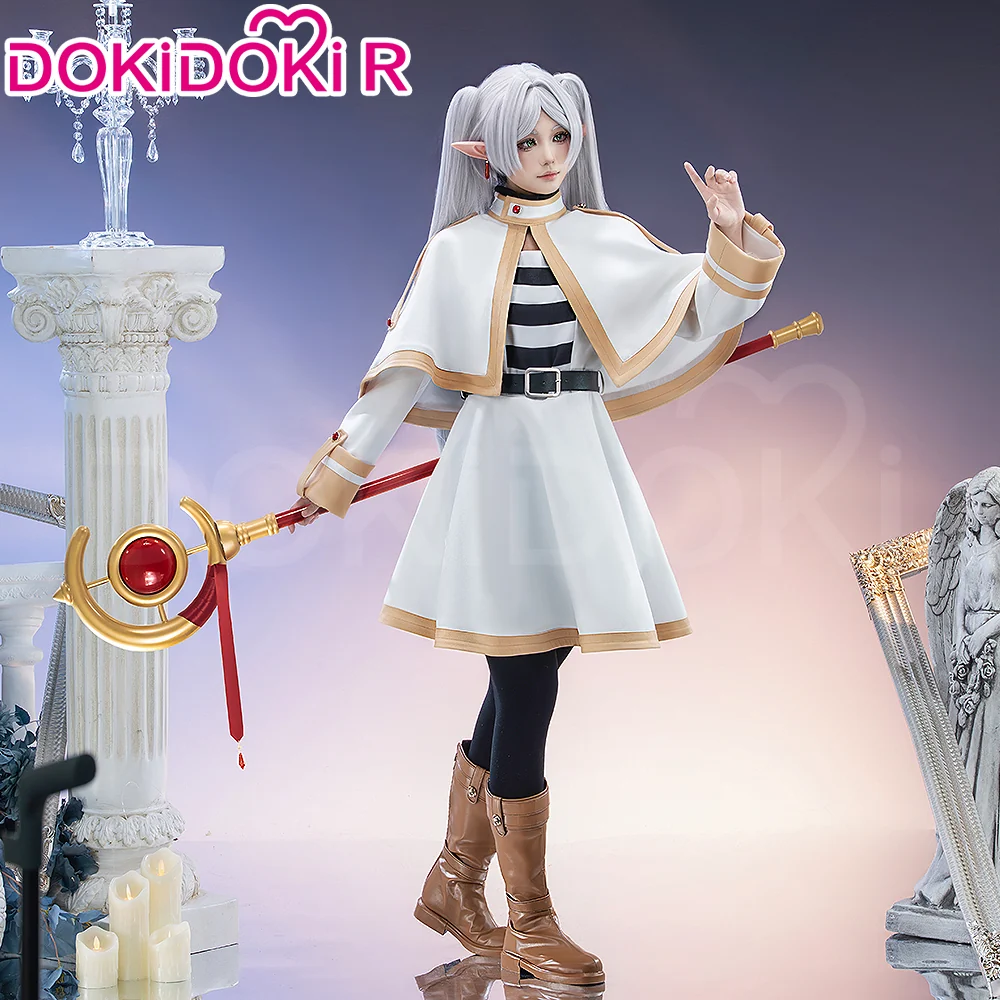 【Partially Ready For Ship】【Size XS-XL】DokiDoki-R Anime Cosplay Costume White Cape Gold Trim Casual Wear - Image 3