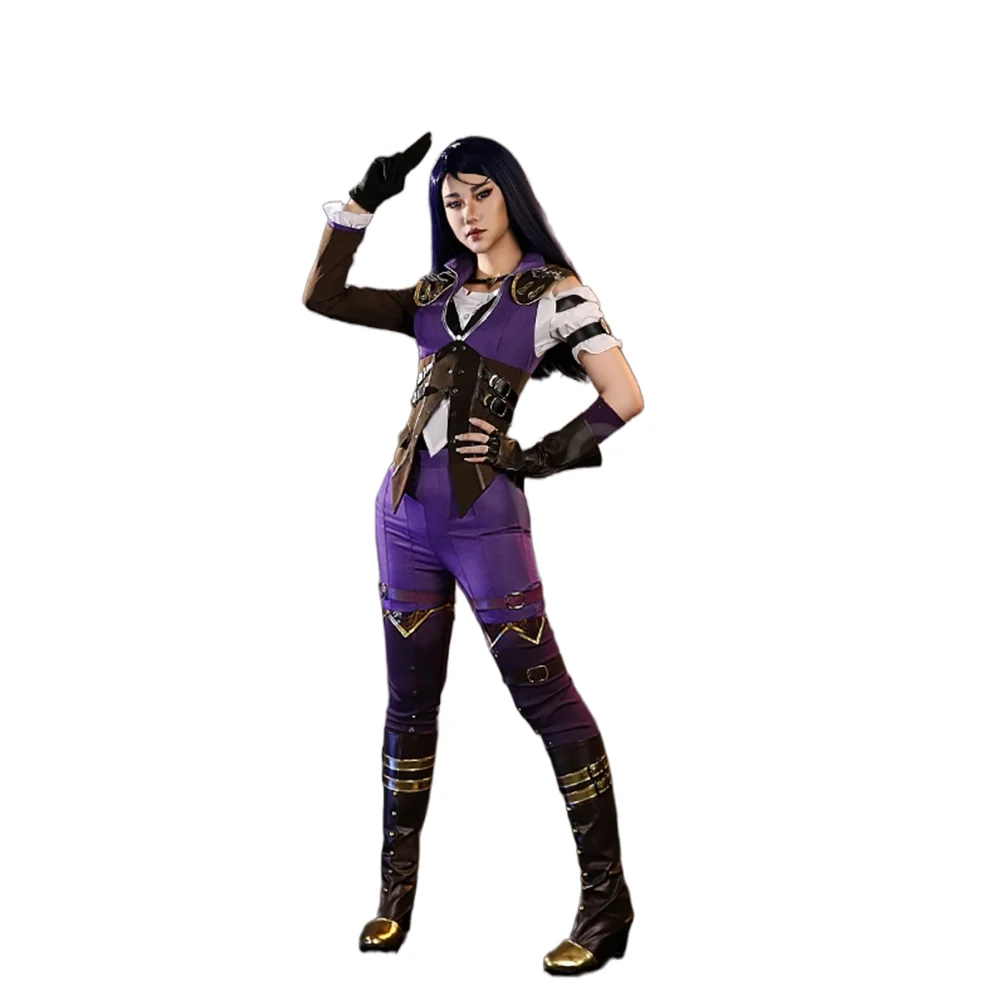 【Size XS-XXL】DokiDoki-R Game Cosplay Cosplay Costume Purple - Image 5