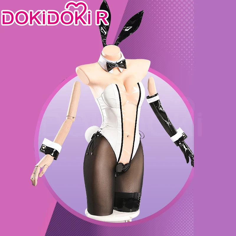 DokiDoki-R Game Brown Dust 2 Cosplay Eleaneer Costume Bunny Girl Costume Black White Sexy Suit