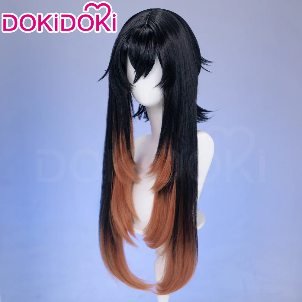 【EU Local Shipping】DokiDoki Anime GACHIAKUTA Cosplay Amo Wig Long Black Copper Brown Straight Gradient Hair - Image 4