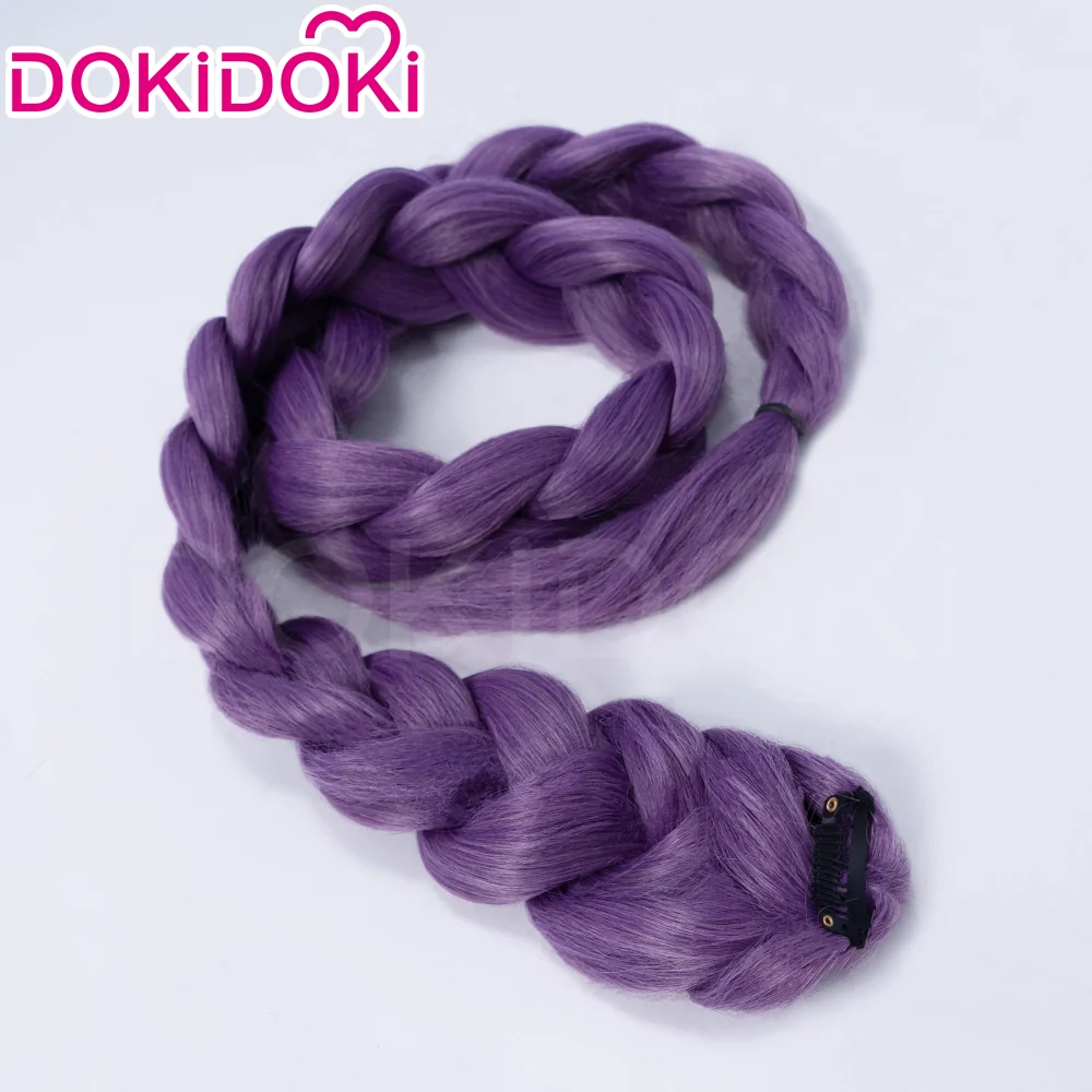 【Partially Ready For Ship】【120 CM】【FRONT LACE】DokiDoki Movie Anime Cosplay Women Wig / Weft / Pattern Tattoo / Headpieces Long Purple Hair Braid - Image 17