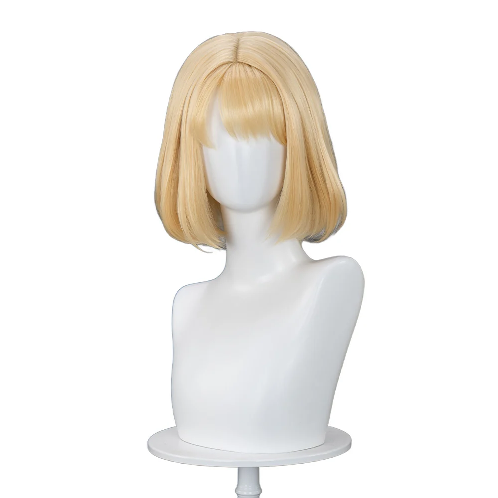 【Ready For Ship】DokiDoki Anime  Cosplay  Wig Short Straight Yellow Hair - Image 5