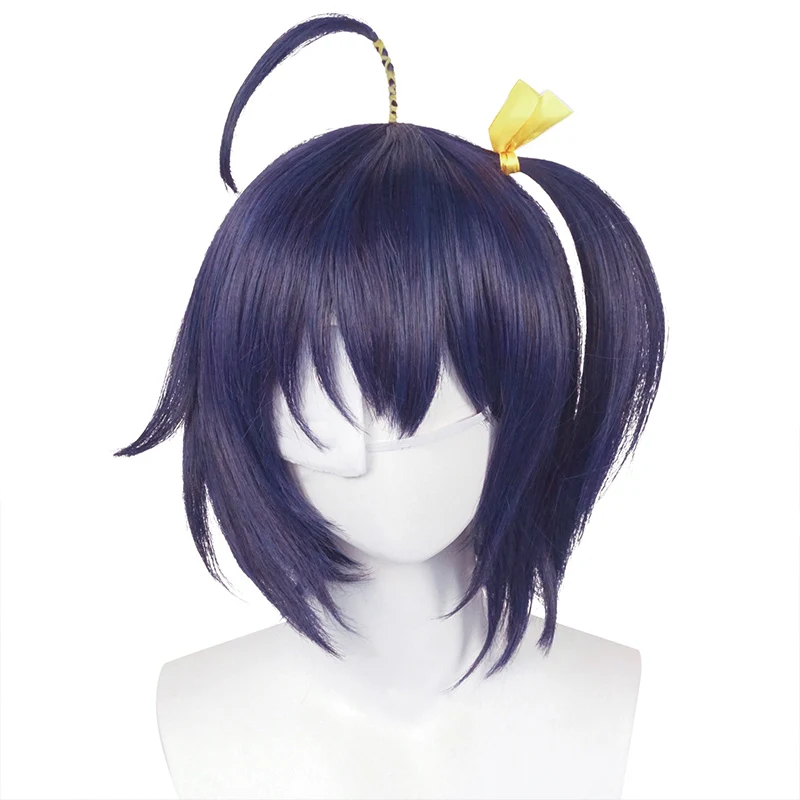 【US LOCAL SHIPPING】DokiDoki Anime Love, Chunibyo & Other Delusions Cosplay Takanashi Rikka Cosplay Wig Short Dark Purple - Image 5