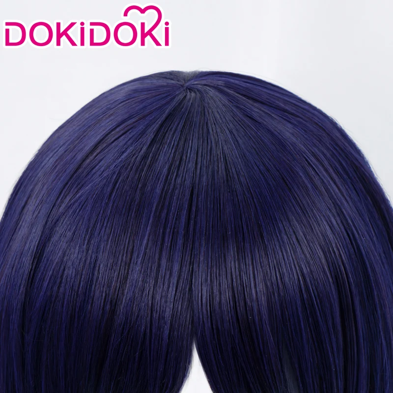 【Ready For Ship】DokiDoki Game Genshin Impact Cosplay Scaramouche Wig Wanderer Short Dark Blue - Image 4