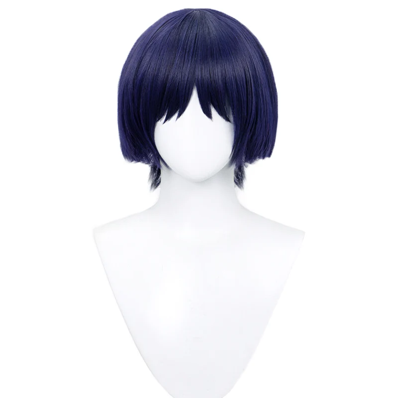 【Ready For Ship】DokiDoki Game Genshin Impact Cosplay Scaramouche Wig Wanderer Short Dark Blue - Image 5