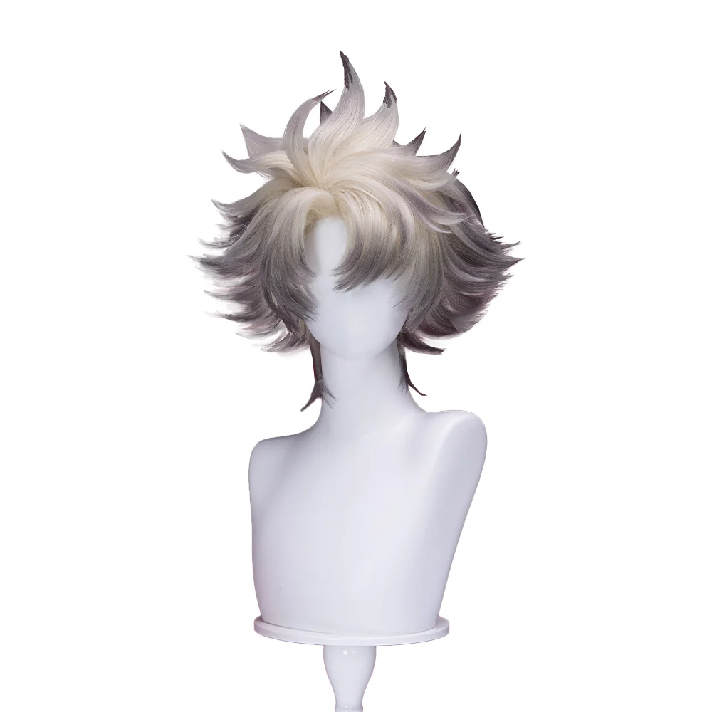【US LOCAL SHIPPING 】DokiDoki Anime GACHIAKUTA Cosplay Rudo Surebrec Wig Short White Black Hair - Image 5