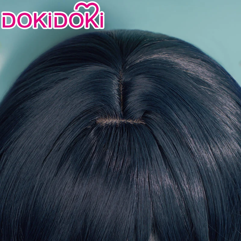 【US/EU LOCAL SHIPPING】【Gradient Ver 】DokiDoki Game Genshin Impact Venti Cosplay Wig Black Blue Wig - Image 6