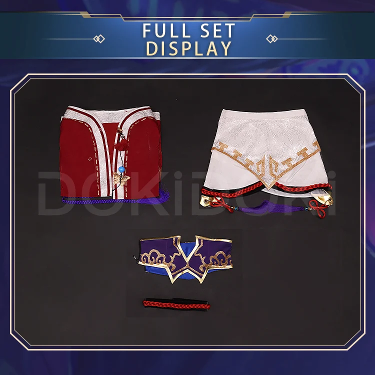 【Partial Ready For Ship】【Size XS-2XL】DokiDoki-R Game Cosplay Costume Red Dress Fox - Image 7