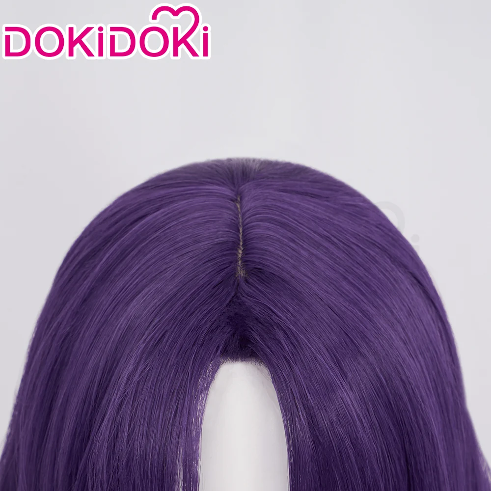 【Front Lace】DokiDoki Anime Cosplay Wig Long Curly Purple Wig / Hat/ Necklace - Image 6